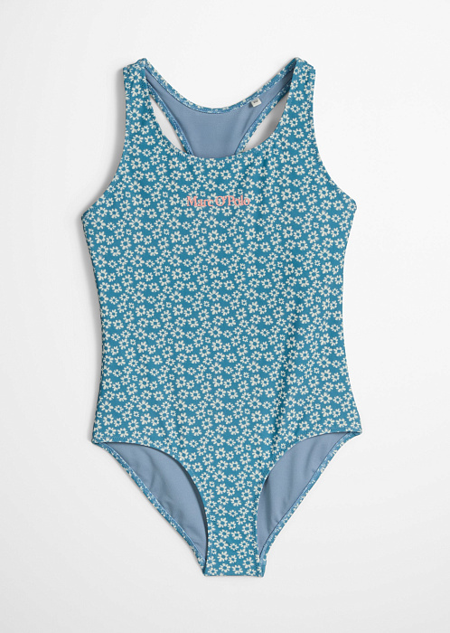 Купальник слитный с цветочным принтом
