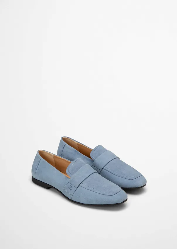 Лоферы из натуральной замши