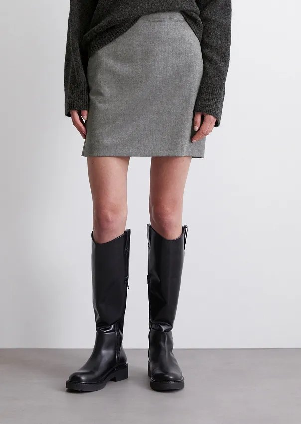 Мини-юбка из смесовой шерсти