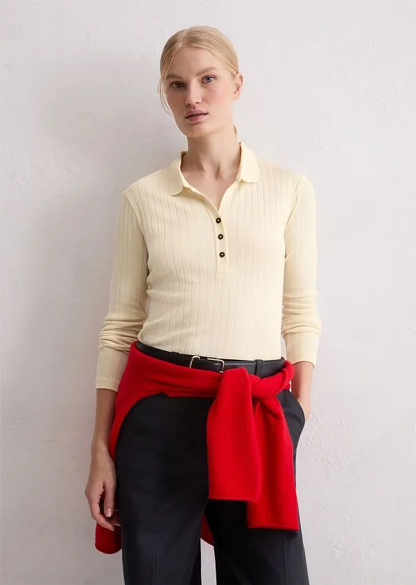 Поло с длинным рукавом из хлопка и модала
 Marc o'Polo - фото 1