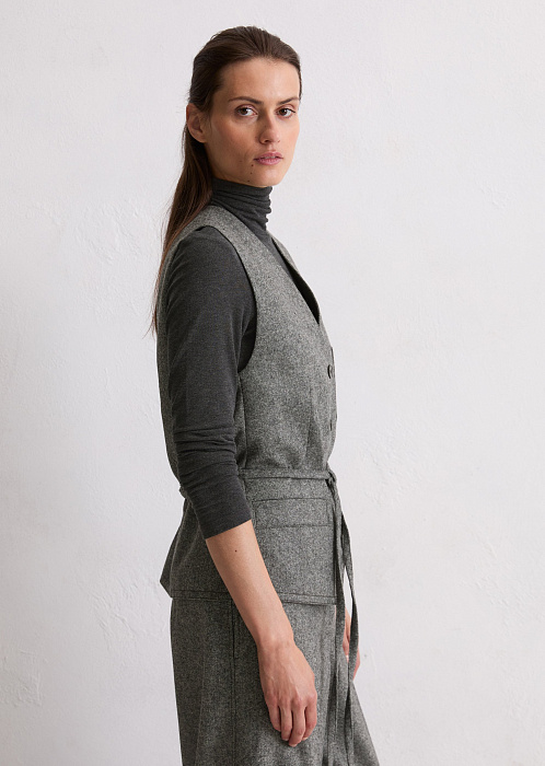 Жакет твидовый из смесовой шерсти