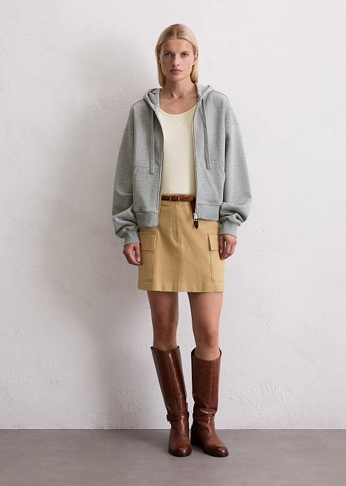 Худи на молнии из органического хлопка