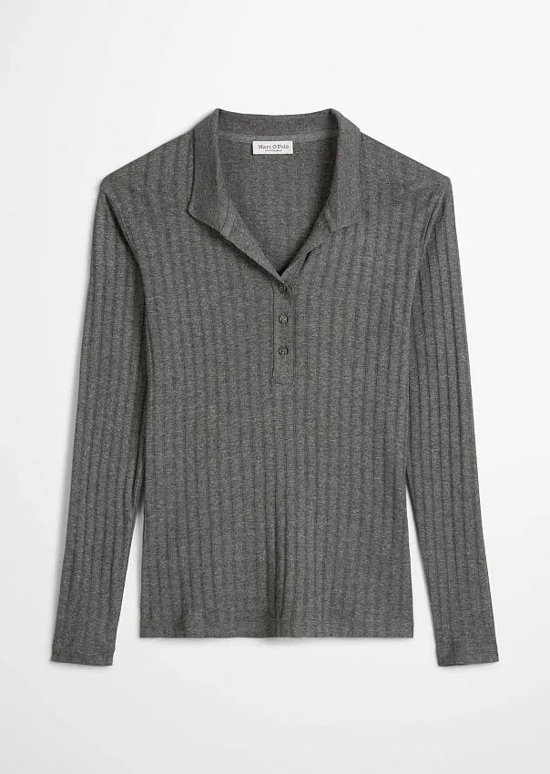 Поло с длинным рукавом из хлопка и модала
 Marc o'Polo - фото 6