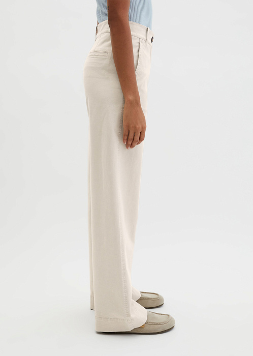 Брюки прямые из хлопкового твила
