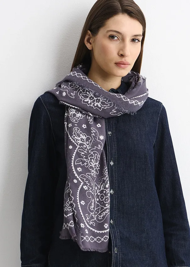 Шарф из смесового хлопка