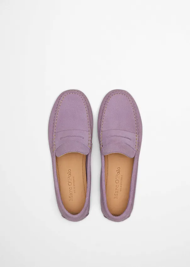 Мокасины из замши