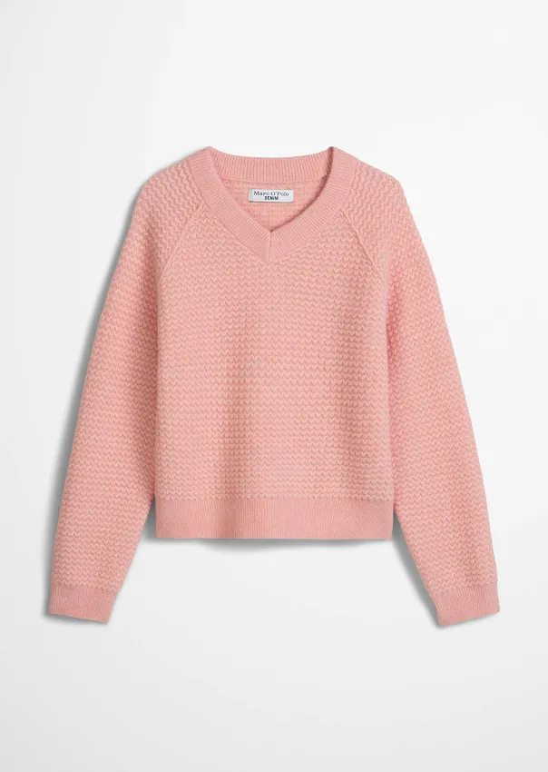 Свитер с V-образным вырезом из смесовой шерсти Marc o'Polo - фото 6