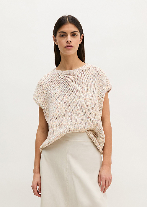 Юбка-миди из хлопка, лиоцелла и льна