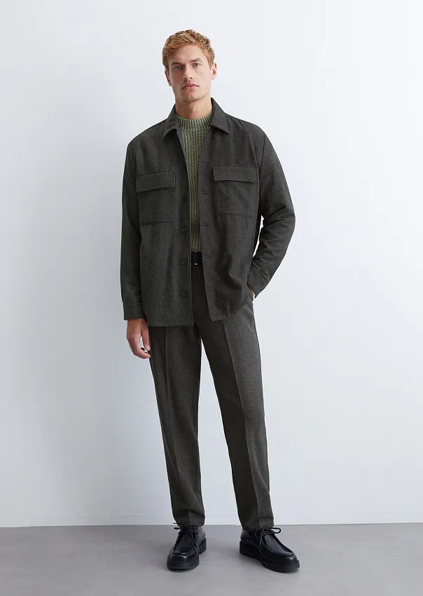 Верхняя рубашка из смесовой шерсти