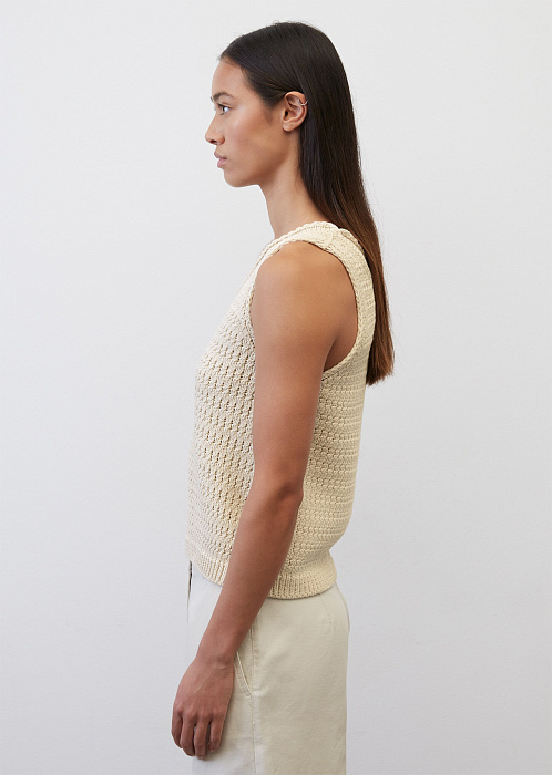 Вязаный топ приталенного кроя из органического хлопка