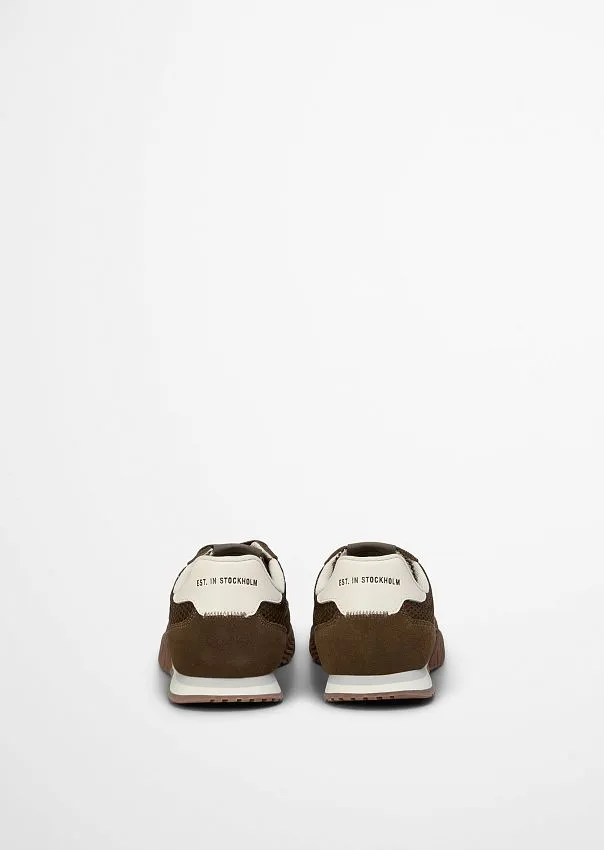 Кеды из натуральной замши и сетки