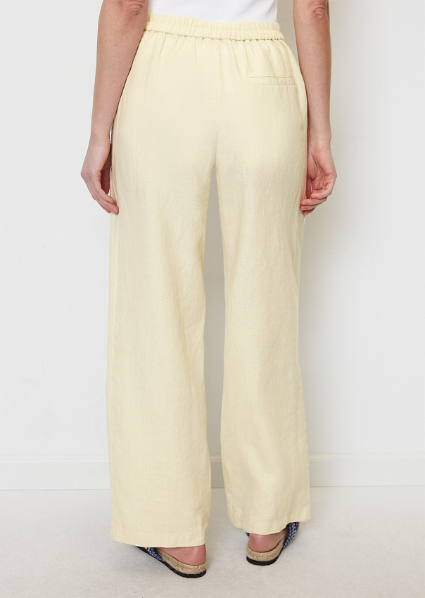 Широкие льняные брюки с эластичным поясом для женщин – купить в официальноминтернет-магазине Marc OPolo