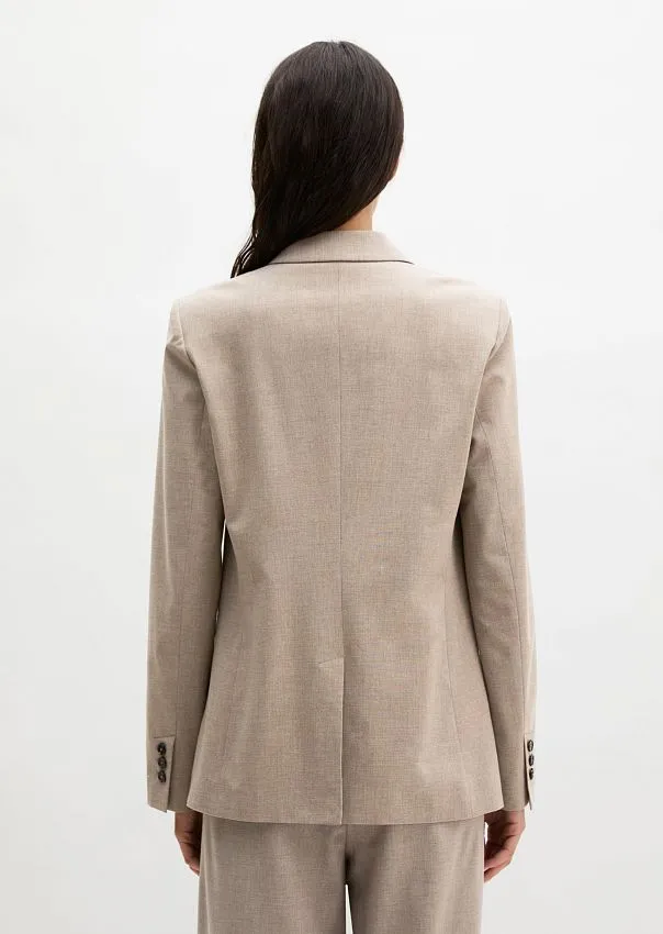 Пиджак двубортный из тонкой шерсти
