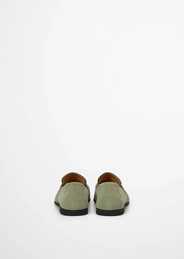 Лоферы из натуральной замши