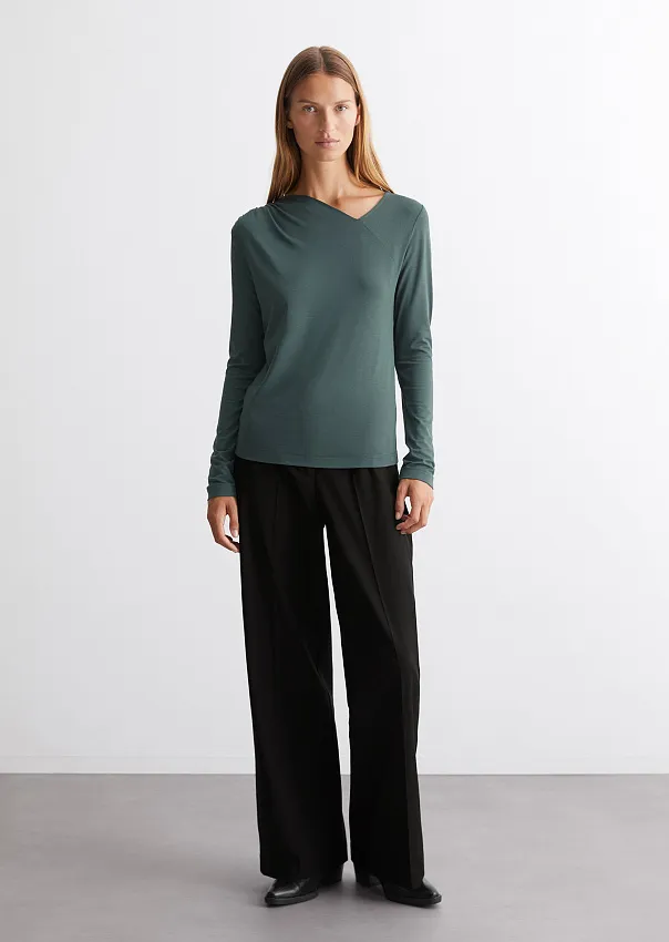 Лонгслив из смесовой вискозы