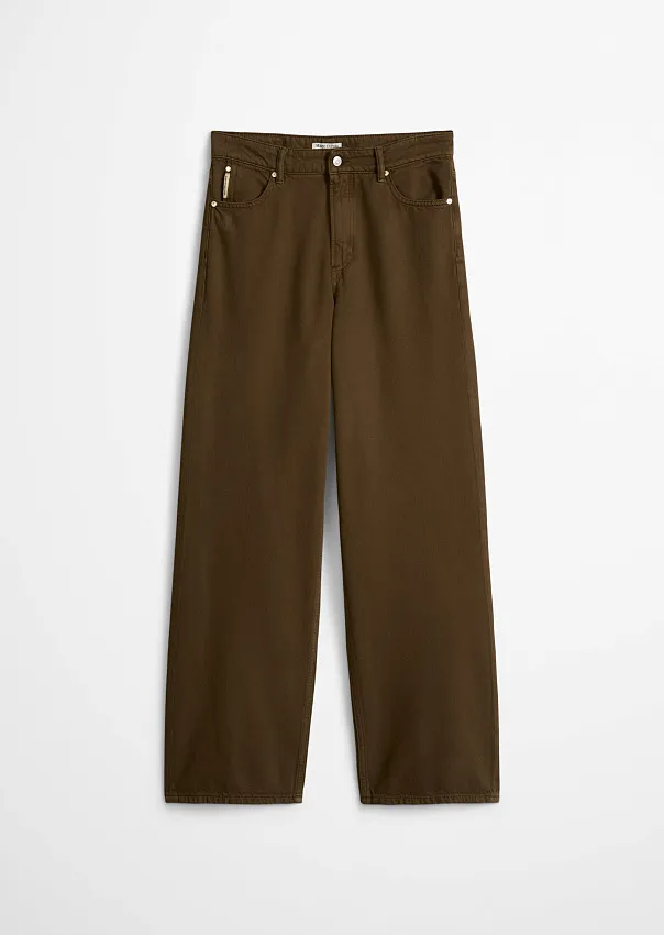 Джинсы широкие из смесового хлопка