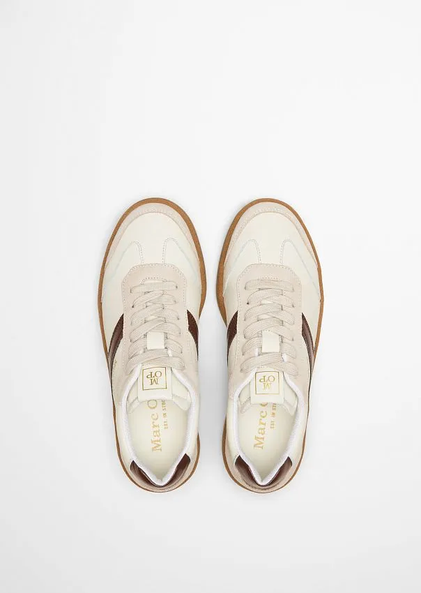 Кроссовки из гладкой кожи и замши Marc o'Polo - фото 4