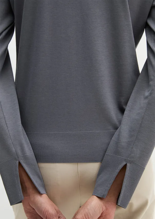 Лонгслив из смеси лиоцелла и хлопка