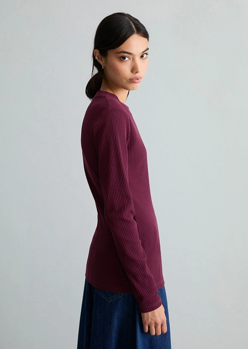 Лонгслив из смесового хлопка