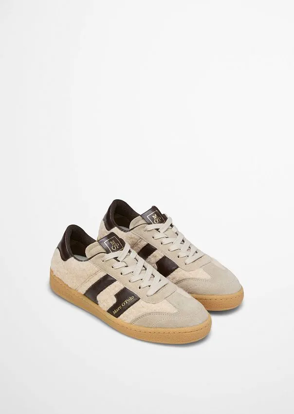 Кроссовки из кожи с плюшевыми вставками Marc o'Polo - фото 2