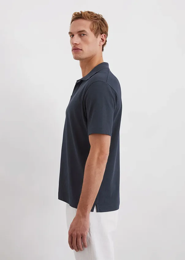 Поло из органического хлопка и льна Marc o'Polo - фото 5