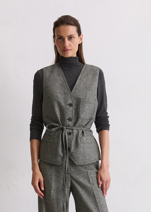Жакет твидовый из смесовой шерсти