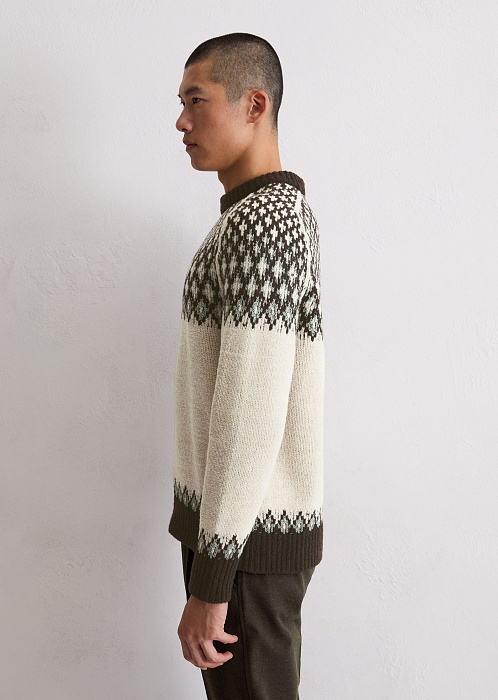 Свитер из смесовой шерсти с норвежским узором