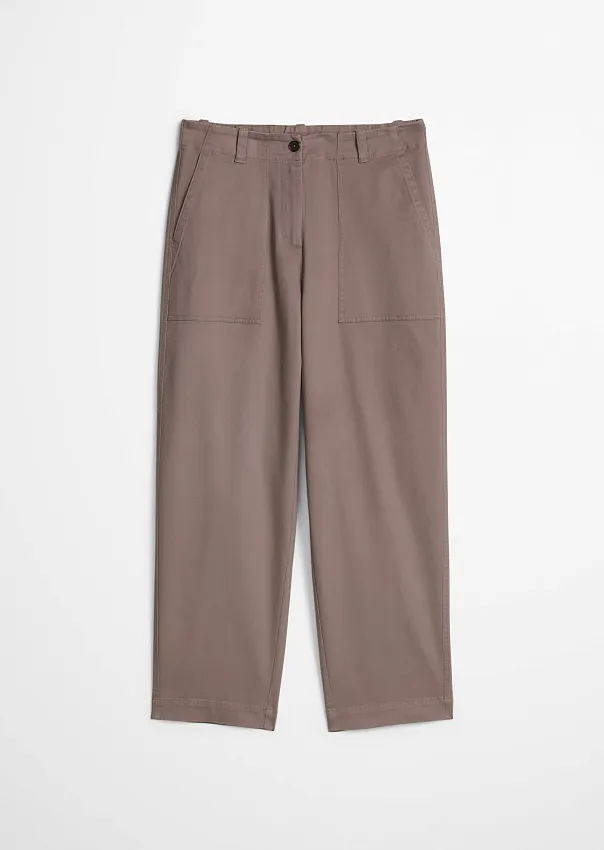 Брюки из матового твила