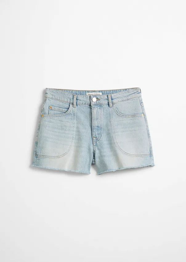 Шорты джинсовые из хлопка и лиоцелла Marc o'Polo - фото 6