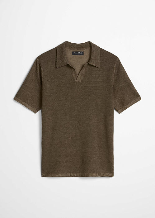 Поло из хлопка и льна