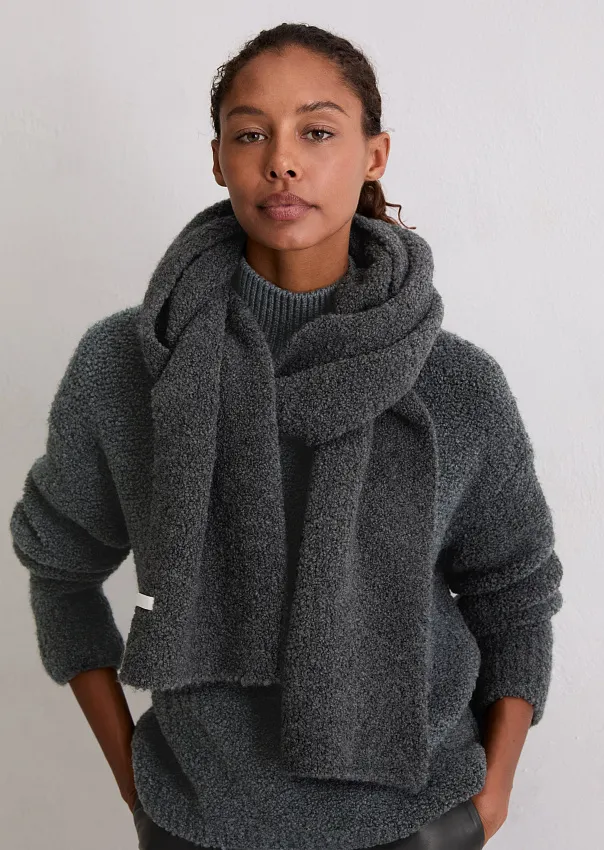 Шарф из смесовой буклированной пряжи Marc o'Polo - фото 4