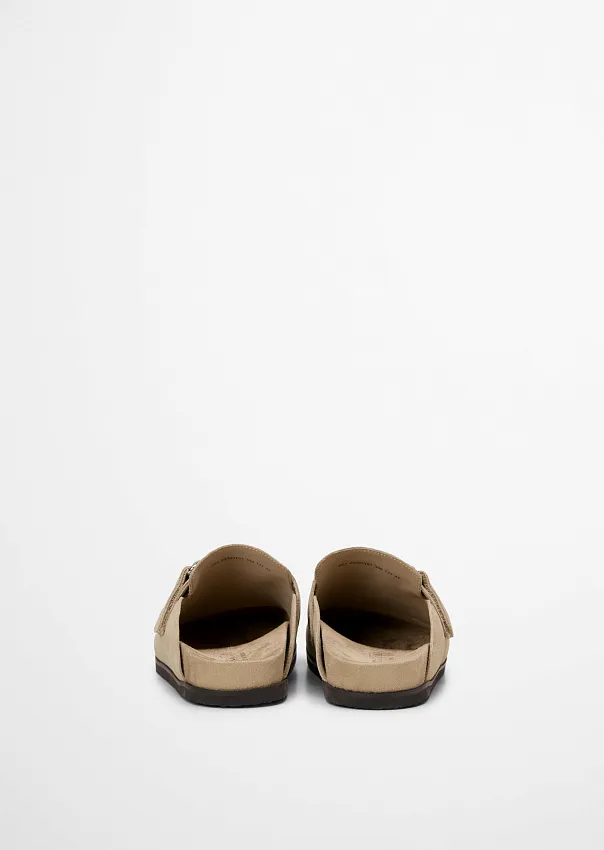 Сабо из натуральной замши
