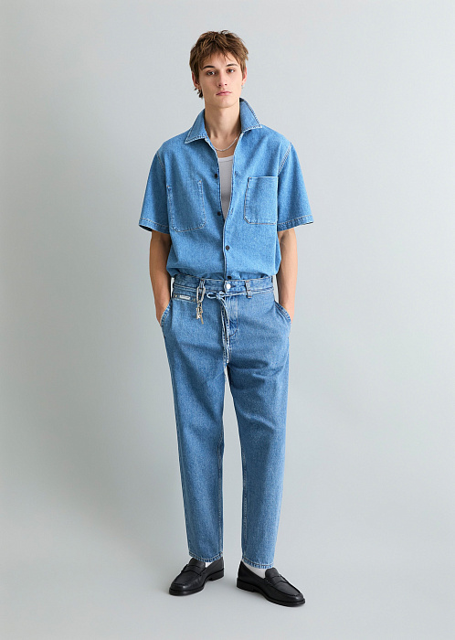 Рубашка джинсовая из волокон листьев ананаса