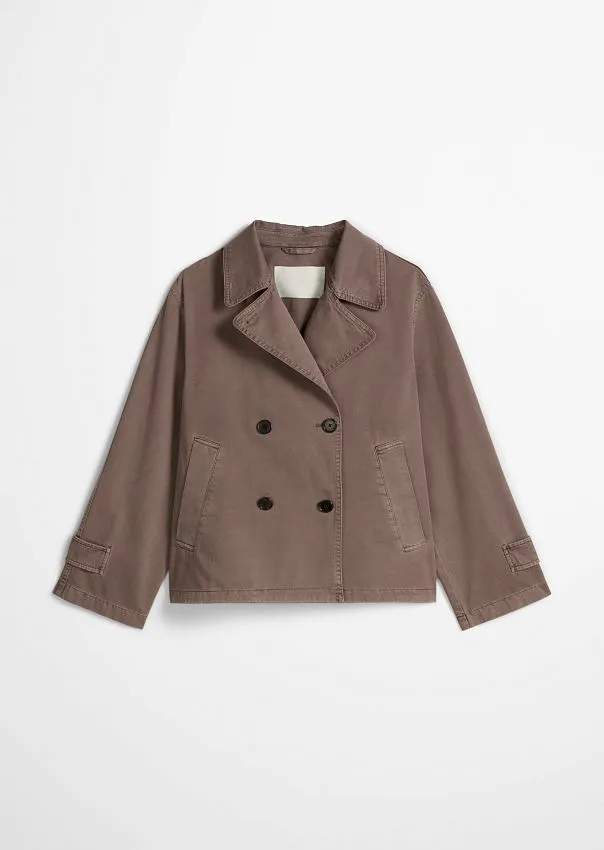 Тренч укороченный из хлопкового твила Marc o'Polo - фото 6