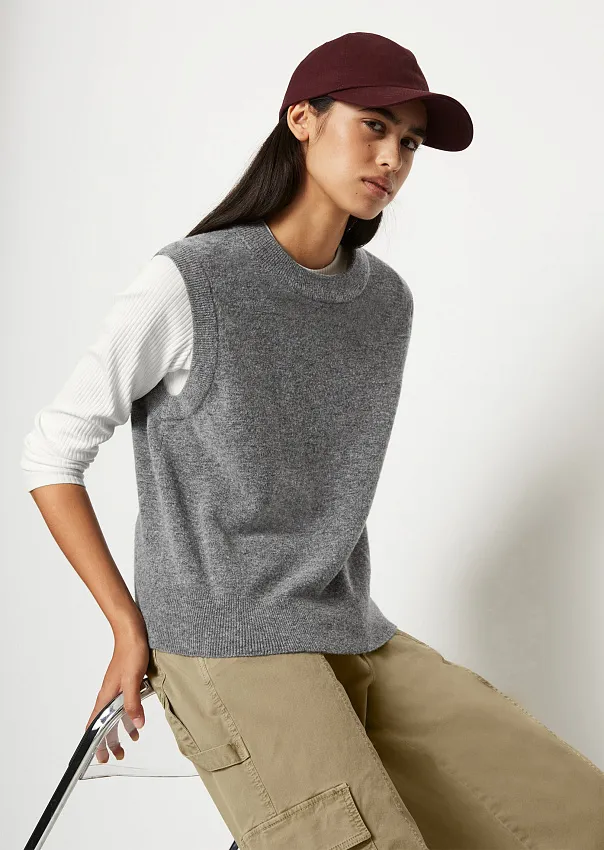 Шерстяной жилет с круглым вырезом Marc o'Polo - фото 1