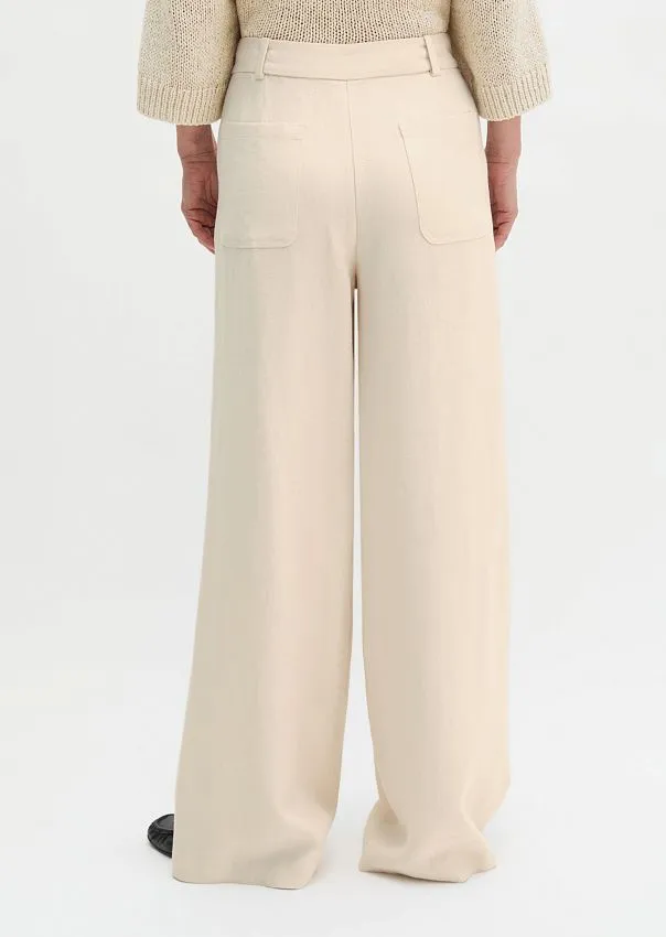 Брюки из льна и вискозы
