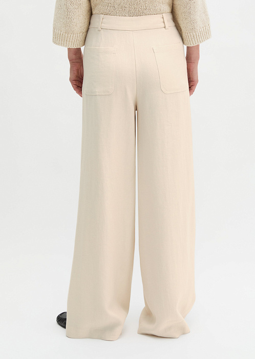 Брюки изо льна и вискозы