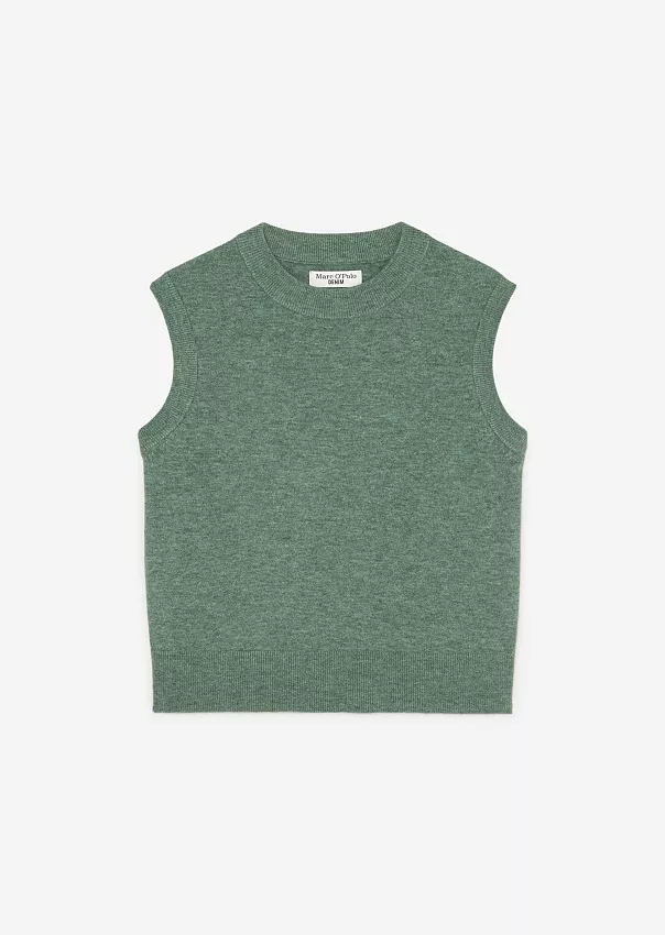 Шерстяной жилет с круглым вырезом Marc o'Polo - фото 6