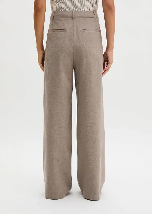 Брюки широкие из тонкой шерсти
