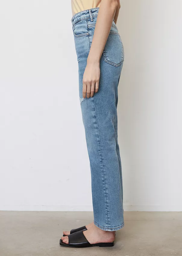 Расклешенные укороченные джинсы AHUS из смесового органического хлопка