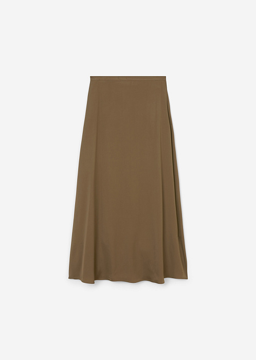 Элегантная юбка макси из вискозного атласа