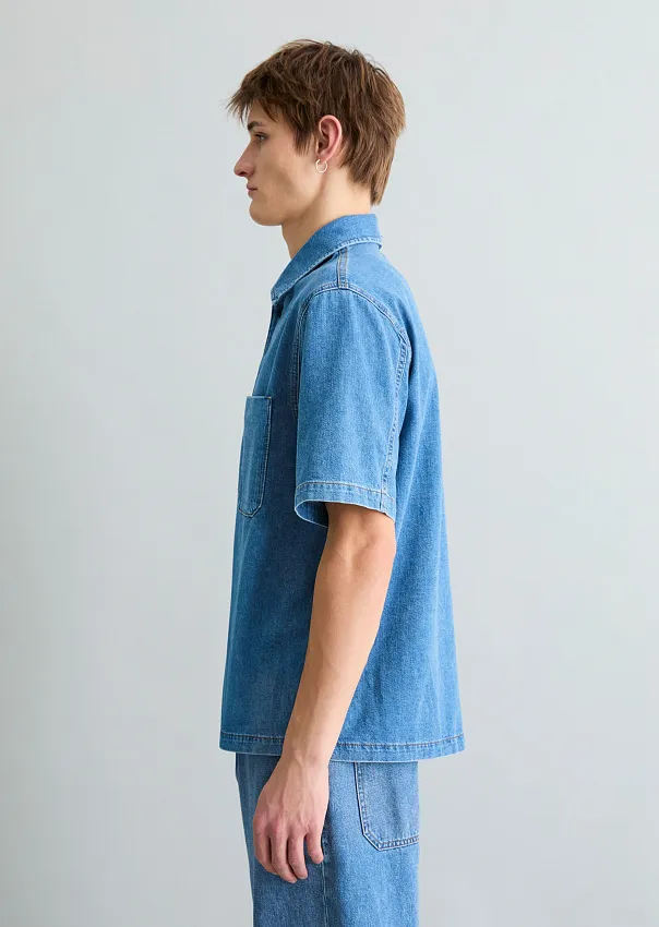 Рубашка джинсовая из волокон листьев ананаса