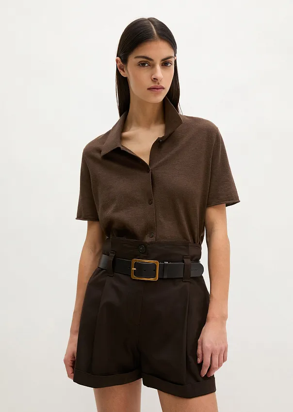 Кардиган из хлопка и льна
