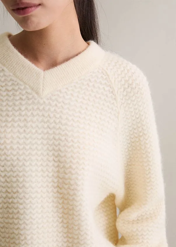 Свитер с V-образным вырезом из смесовой шерсти Marc o'Polo - фото 4