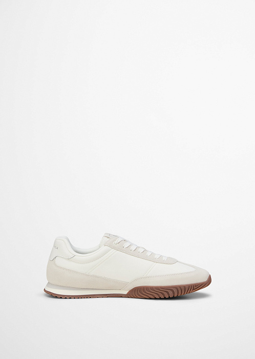 Кроссовки из натуральной замши и нейлона