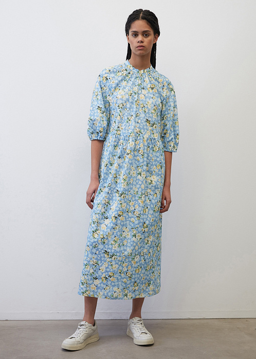 Платье с принтом из смеси органического хлопка и лиоцелла