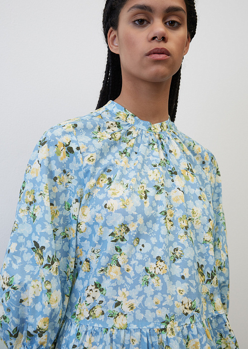 Платье с принтом из смеси органического хлопка и лиоцелла