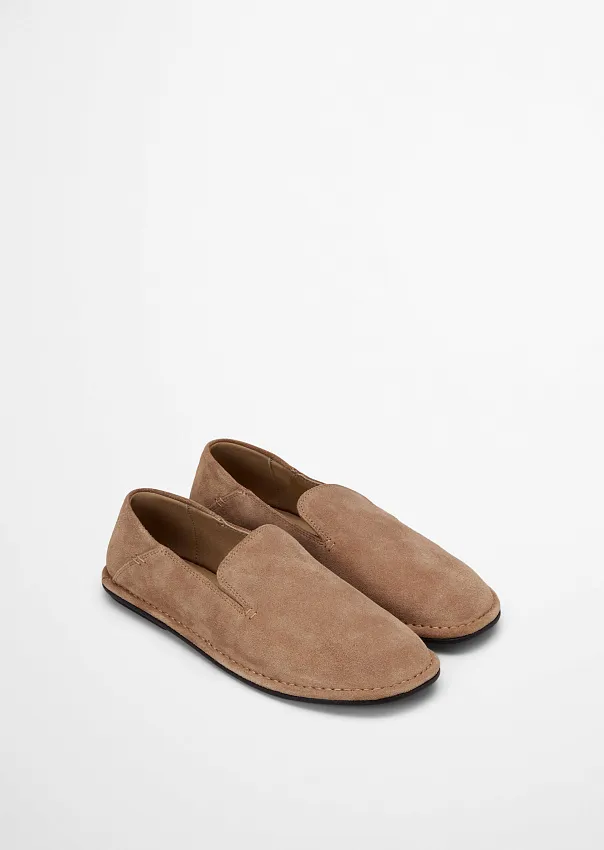 Лоферы из натуральной замши