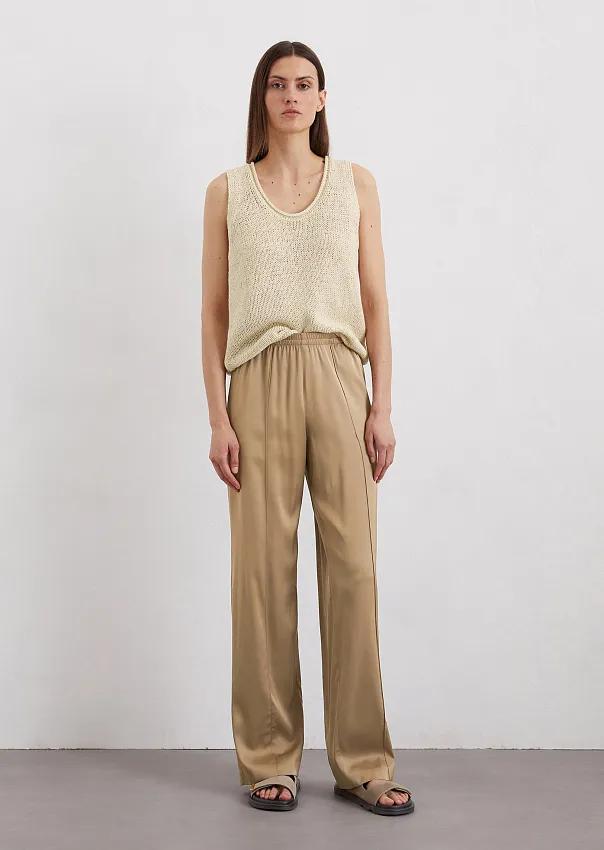 Брюки широкие из смесовой вискозы Marc o'Polo - фото 1