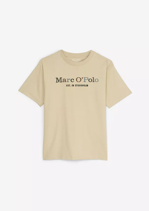 Футболка с вышитым логотипом на груди Marc o'Polo - фото 1